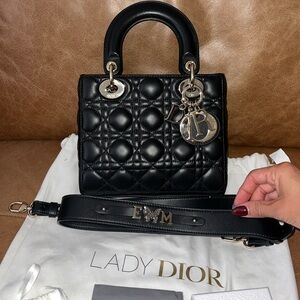 Lightly USED Small Lady Dior My ABCDior Bag
Black Cannage Lambskin